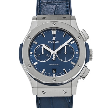 ウブロ クラシックフュージョン クロノグラフ チタニウム ブルー 541.NX.7170.LR ブルー メンズ 時計 【中古】【wristwatch】