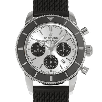 ブライトリング スーパーオーシャン ヘリテージ II B01 クロノグラフ 44 AB0162121G1S1 シルバー/ブラック メンズ 時計 【中古】【wristwatch】