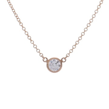 ティファニー バイザヤード ネックレス 0.22ct ゴールド K18ピンクゴールド PG レディース ジュエリー 【中古】【jewelry】