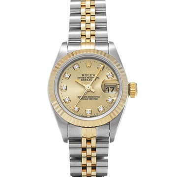 ロレックス デイトジャスト 69173G シャンパン/ダイヤモンド レディース 時計 【中古】【wristwatch】