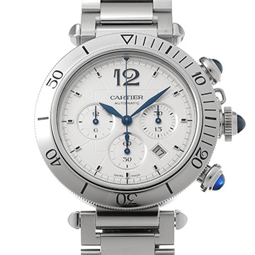 カルティエ パシャ ドゥ カルティエ クロノグラフ 41mm WSPA0018 シルバー メンズ 時計 【中古】【wristwatch】