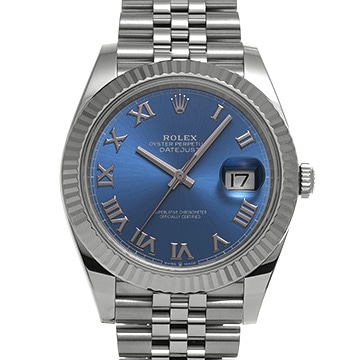 ロレックス デイトジャスト 41 126334 アズーロブルー メンズ 時計 【中古】【wristwatch】