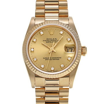ロレックス デイトジャスト 68278G シャンパン/ダイヤモンド ユニセックス 時計 【中古】【wristwatch】
