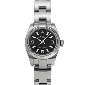 ロレックス オイスターパーペチュアル 26 176200 ブラック レディース 時計 【中古】【wristwatch】