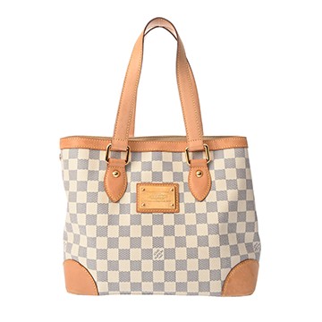 ルイ ヴィトン ダミエアズール ハムステッド PM ベージュ N51207 ダミエキャンバス レディース バッグ 【中古】【bag】