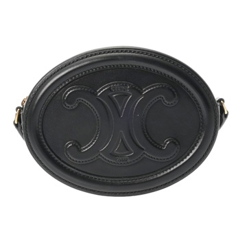 セリーヌ キュイルトリオンフ オーバルバッグ ブラック 198603DXC.38NO カーフ レディース バッグ 【中古】【bag】