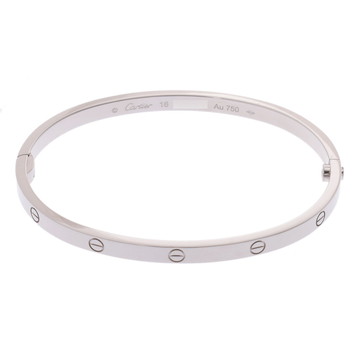 カルティエ ラブブレスレット SM #16 シルバー K18ホワイトゴールド WG レディース ジュエリー 【中古】【jewelry】