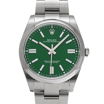 ロレックス オイスターパーペチュアル 41 124300 グリーン メンズ 時計 【中古】【wristwatch】
