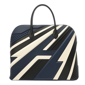 エルメス ボリード 1923 45 レーシング ブラック/ホワイト/ネイビー エヴァーグレイン/エバーカラー/ヴォースイフト レディース バッグ 【中古】【bag】