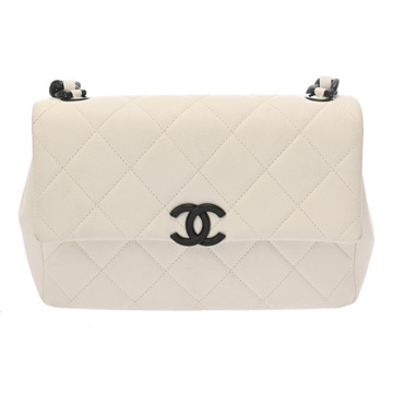 シャネル マトラッセ スモールフラップバッグ ホワイト AS2302 ソフトキャビアスキン レディース バッグ 【中古】【bag】