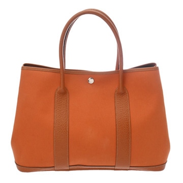 エルメス ガーデンパーティ PM ブリック トワルオフィシエ/ブッフルスキッパー レディース バッグ 【中古】【bag】