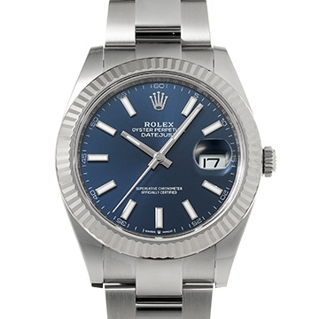 ロレックス デイトジャスト 41 126334 ブライトブルー メンズ 時計 【中古】【wristwatch】