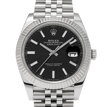 ロレックス デイトジャスト 41 126334 ブライトブラック メンズ 時計 【中古】【wristwatch】