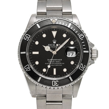 ロレックス サブマリーナ デイト 16610 ブラック メンズ 時計 【中古】【wristwatch】