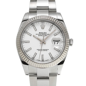 ロレックス デイトジャスト 41 126334 ホワイト メンズ 時計 【中古】【wristwatch】