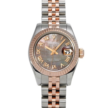 ロレックス レディ デイトジャスト 26 179171NR ブラックシェル レディース 時計 【中古】【wristwatch】