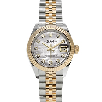 ロレックス レディ デイトジャスト 28 279173NG ホワイトシェル/ダイヤモンド レディース 時計 【中古】【wristwatch】