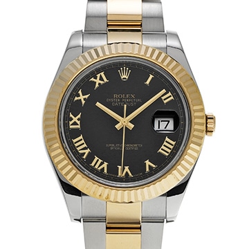 ロレックス デイトジャストII 116333 ブラック メンズ 時計 【中古】【wristwatch】