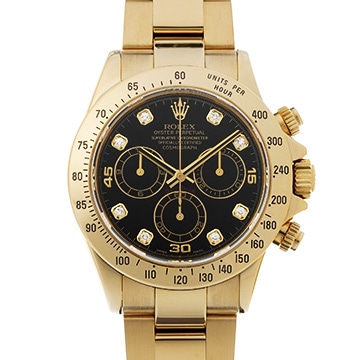 ロレックス コスモグラフ デイトナ 116528G ブラック/ダイヤモンド メンズ 時計 【中古】【wristwatch】