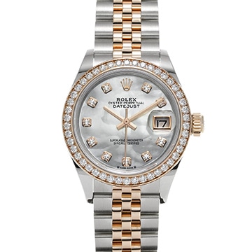 ロレックス レディ デイトジャスト 28 279381RBR ホワイトシェル/ダイヤモンド レディース 時計 【中古】【wristwatch】