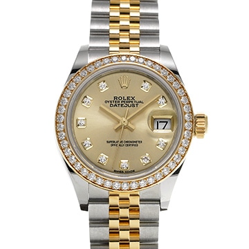 ロレックス レディ デイトジャスト 28 279383RBR シャンパン/ダイヤモンド レディース 時計 【中古】【wristwatch】