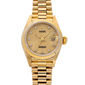 ロレックス デイトジャスト 69178G シャンパンコンピュータ/ダイヤモンド レディース 時計 【中古】【wristwatch】