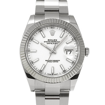 ロレックス デイトジャスト 41 126334 ホワイト メンズ 時計 【中古】【wristwatch】