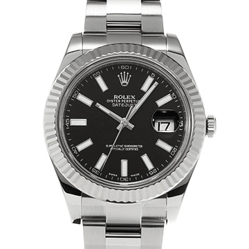 ロレックス デイトジャストII 116334 ブラック メンズ 時計 【中古】【wristwatch】