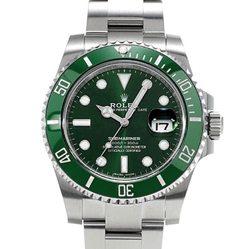 ロレックス サブマリーナ デイト 116610LV グリーン メンズ 時計 【中古】【wristwatch】