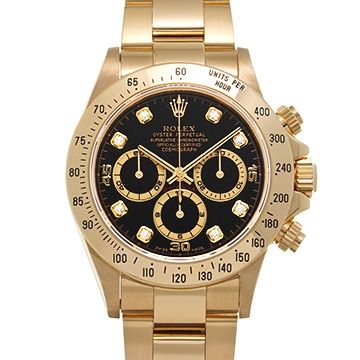 ロレックス コスモグラフ デイトナ 16528G ブラック/ダイヤモンド メンズ 時計 【中古】【wristwatch】