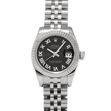 ロレックス デイトジャスト 179174 ブラックサンビーム レディース 時計 【中古】【wristwatch】