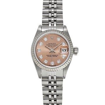 ロレックス デイトジャスト 69174G ピンク/ダイヤモンド レディース 時計 【中古】【wristwatch】