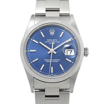 ロレックス オイスターパーペチュアル デイト 15200 ブルー メンズ 時計 【中古】【wristwatch】