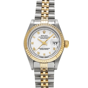 ロレックス デイトジャスト 69173 ホワイト レディース 時計 【中古】【wristwatch】