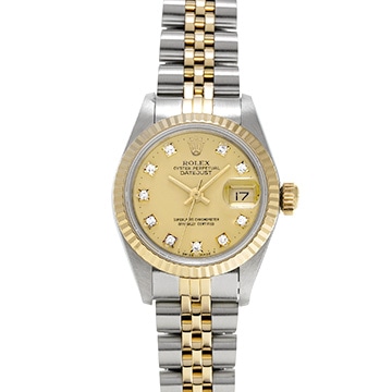 ロレックス デイトジャスト 69173G シャンパン/ダイヤモンド レディース 時計 【中古】【wristwatch】