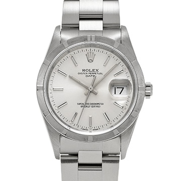 ロレックス オイスターパーペチュアル デイト 15210 シルバー メンズ 時計 【中古】【wristwatch】