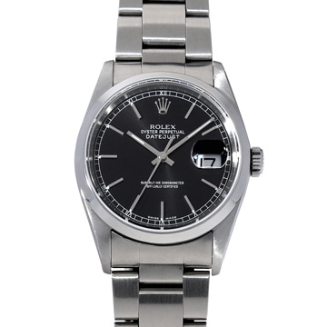 ロレックス デイトジャスト 16200 ブラック メンズ 時計 【中古】【wristwatch】
