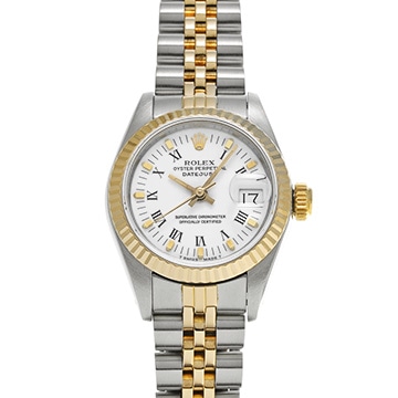 ロレックス デイトジャスト 69173G ホワイト/ダイヤモンド レディース 時計 【中古】【wristwatch】