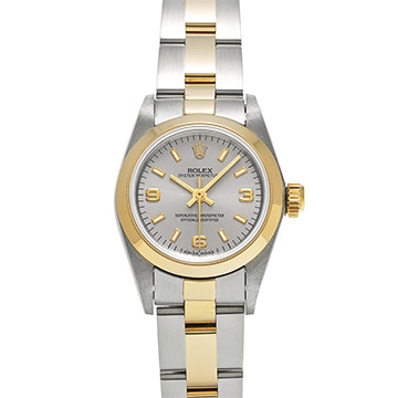 ロレックス オイスターパーペチュアル 67183 グレー レディース 時計 【中古】【wristwatch】