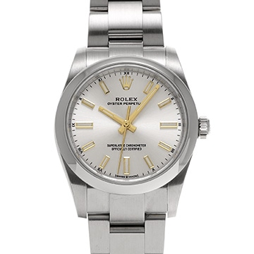 ロレックス オイスターパーペチュアル 34 124200 シルバー ユニセックス 時計 【中古】【wristwatch】
