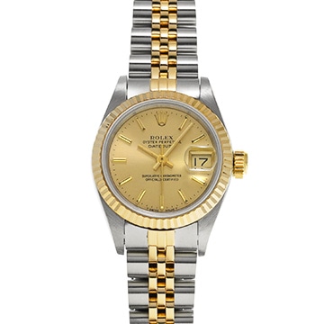 ロレックス デイトジャスト 69173 シャンパン レディース 時計 【中古】【wristwatch】