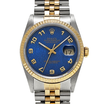 ロレックス デイトジャスト 16233 ブルーコンピュータ メンズ 時計 【中古】【wristwatch】