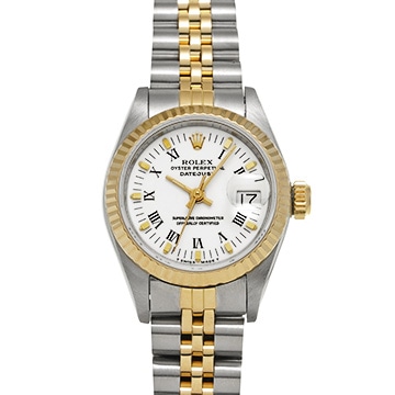 ロレックス デイトジャスト 69173 ホワイト レディース 時計 【中古】【wristwatch】