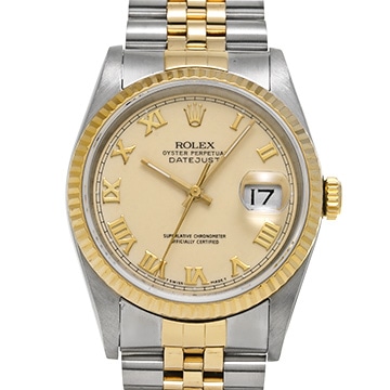 ロレックス デイトジャスト 16233 アイボリー メンズ 時計 【中古】【wristwatch】