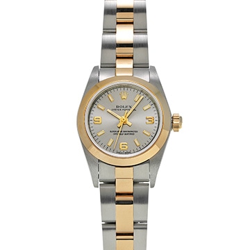 ロレックス オイスターパーペチュアル 76183 グレー レディース 時計 【中古】【wristwatch】
