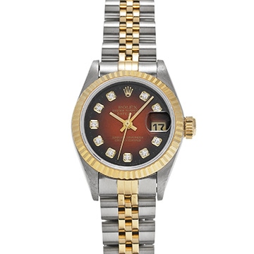ロレックス デイトジャスト 69173G チェリー・グラデーション/ダイヤモンド レディース 時計 【中古】【wristwatch】