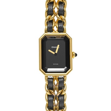 シャネル プルミエール M H0001 ブラック レディース 時計 【中古】【wristwatch】