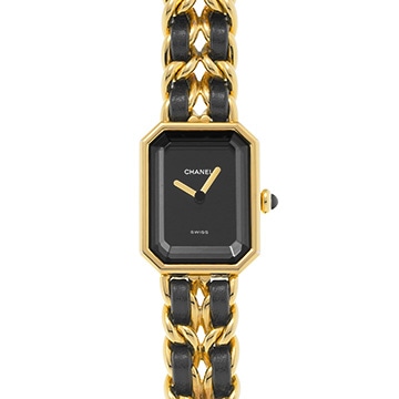 シャネル プルミエール L H0001 ブラック レディース 時計 【中古】【wristwatch】