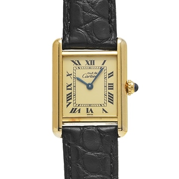 カルティエ マストタンク ヴェルメイユ SM W1003154 アイボリー レディース 時計 【中古】【wristwatch】