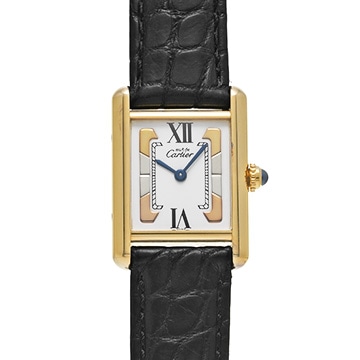 カルティエ マストタンク ヴェルメイユ 5057001 ホワイト レディース 時計 【中古】【wristwatch】